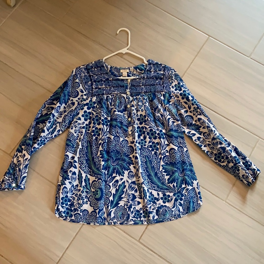 Floral Cotton long sleeve Tunic